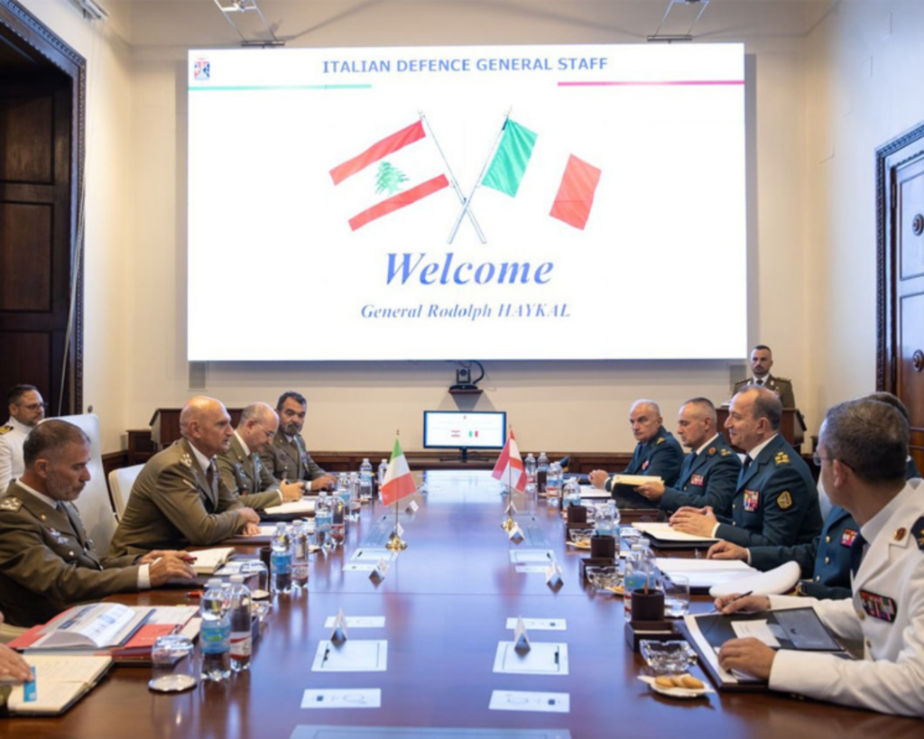 Incontro tra rappresentanti dell’Esercito libanese e italiano, Roma, agosto 2026 ©Esercito libanese